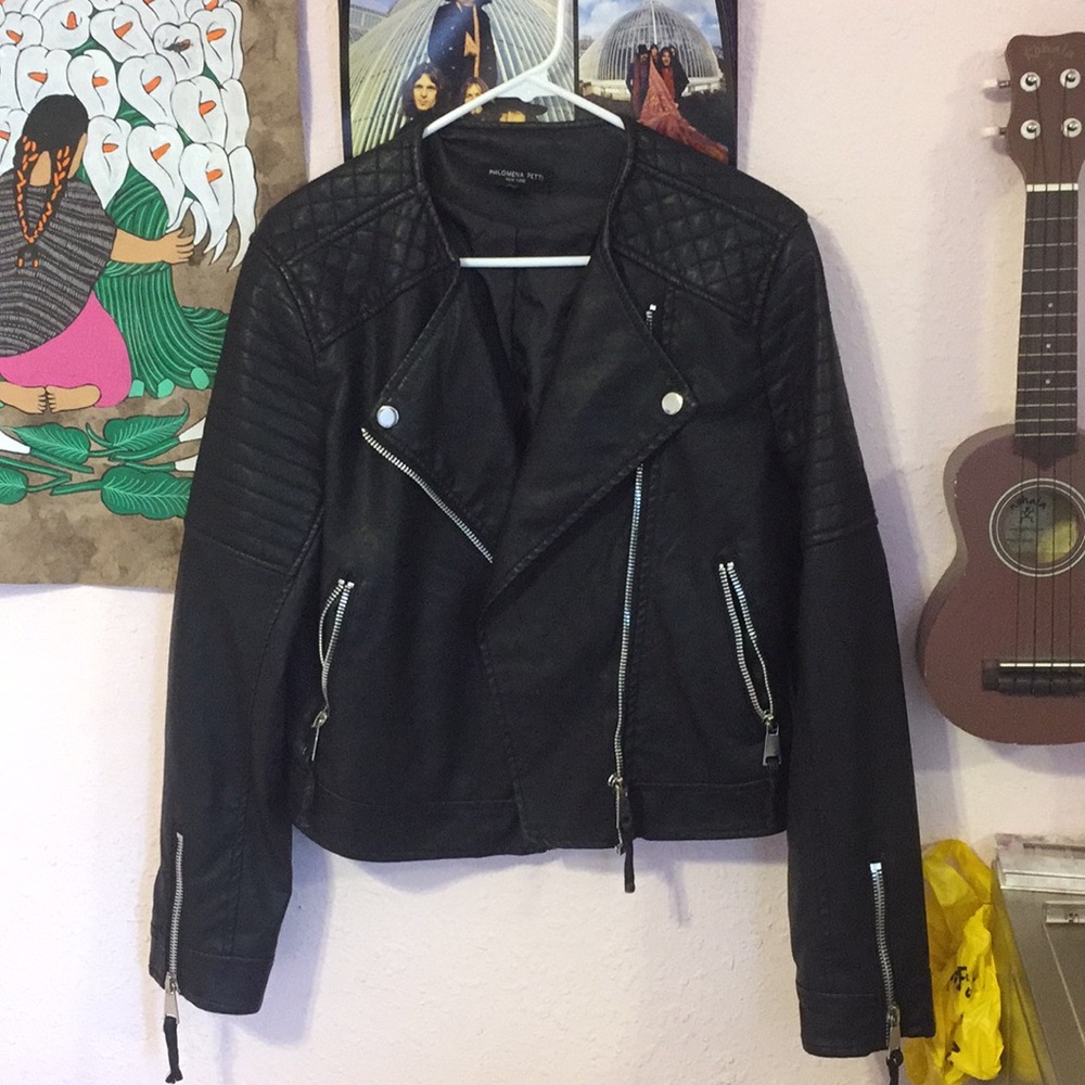 Faux leather jacket